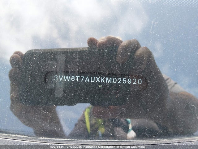 40079134 :رقم المزاد ، 3VW6T7AUXKM025920 vin ، 2019 Volkswagen Gti S/se/autobahn/rabbit Edition مزاد بيع