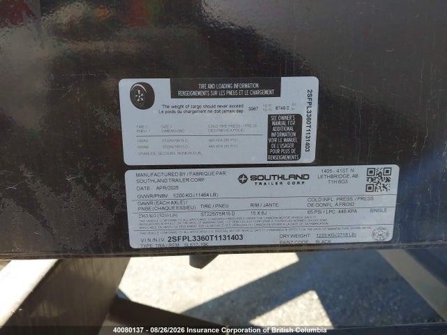 Southland Dump Trailer 2026 2SFPL3360T1131403 Image 9