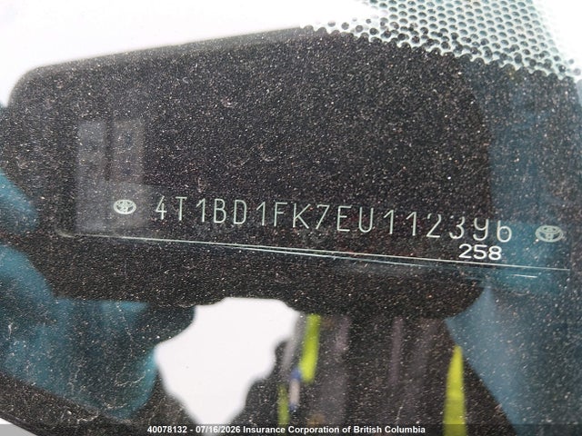 4T1BD1FK7EU112396 Toyota Camry Hybrid/le/xle
