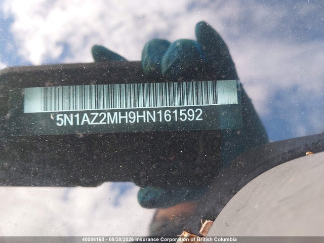 5N1AZ2MH9HN161592 Nissan Murano S/sl/sv/platinum