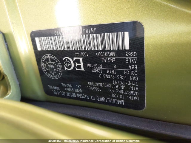 JN1BJ1CW9LW387390 Nissan Rogue Sport S/sv/sl