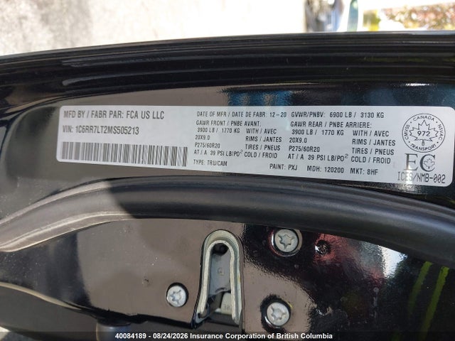 RAM 1500 Classic Slt 2021 1C6RR7LT2MS505213 Image 9