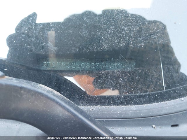 40083120 :رقم المزاد ، 2T1KR32E08C704306 vin ، 2008 Toyota Corolla Matrix Xr مزاد بيع