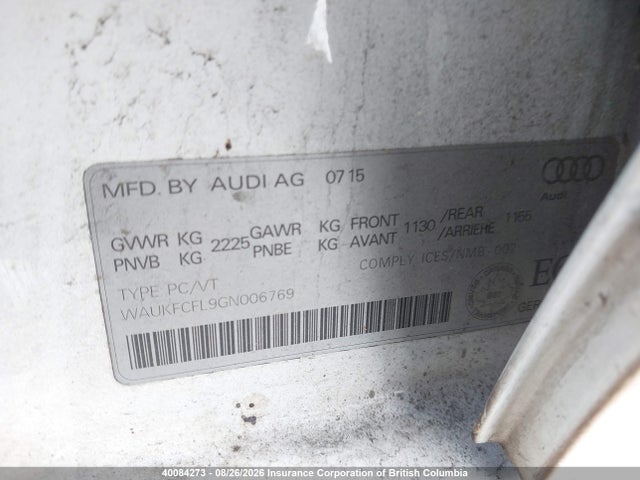 WAUKFCFL9GN006769 Audi A4