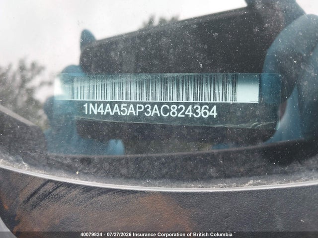 2010 Nissan Maxima S/sv მანქანა იყიდება აუქციონზე, vin: 1N4AA5AP3AC824364, აუქციონის ნომერი: 40079824