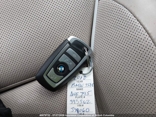 Продажа на аукционе авто 2010 Bmw 750 I Xdrive, vin: WBAKC6C52AC393569, номер лота: 40079733