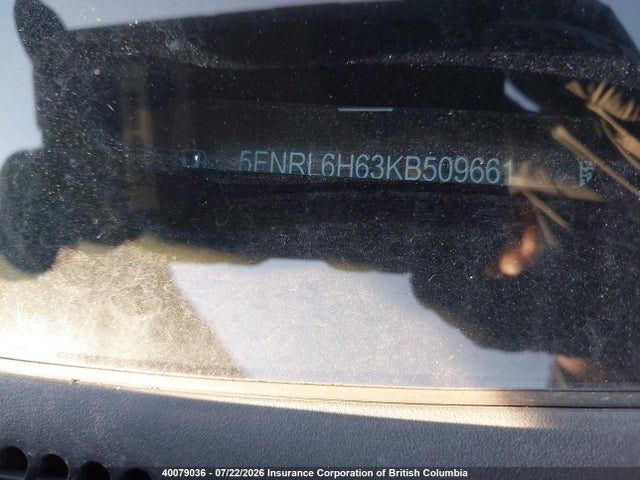 5FNRL6H63KB509661 Honda ODYSSEY EXL