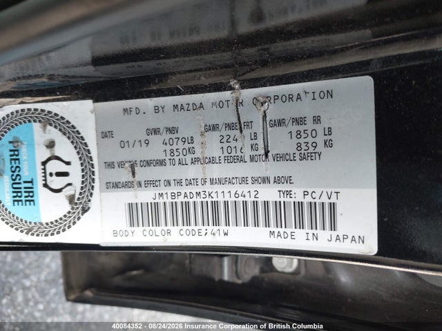 Mazda 3 Preferred 2019 JM1BPADM3K1116412 Image 9