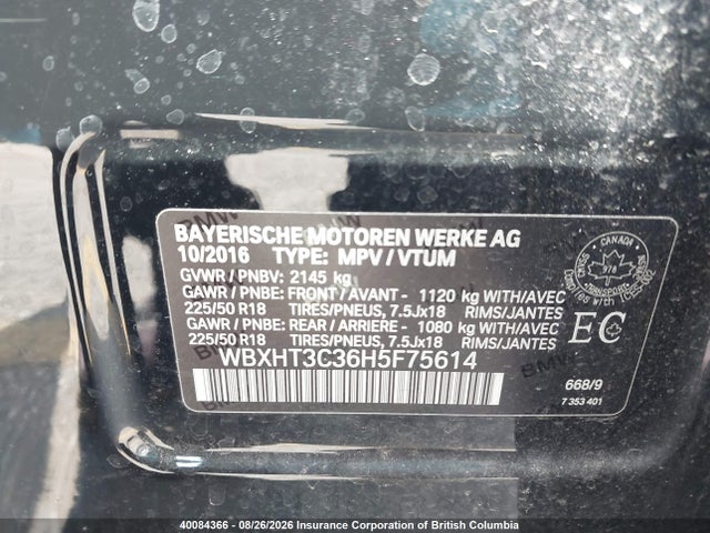 BMW X1 2017 WBXHT3C36H5F75614 Image 9