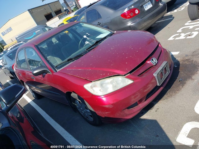 Продаж на аукціоні авто 2005 Honda Civic Dx Vp, vin: 2HGES16345H039749, номер лоту: 40081791