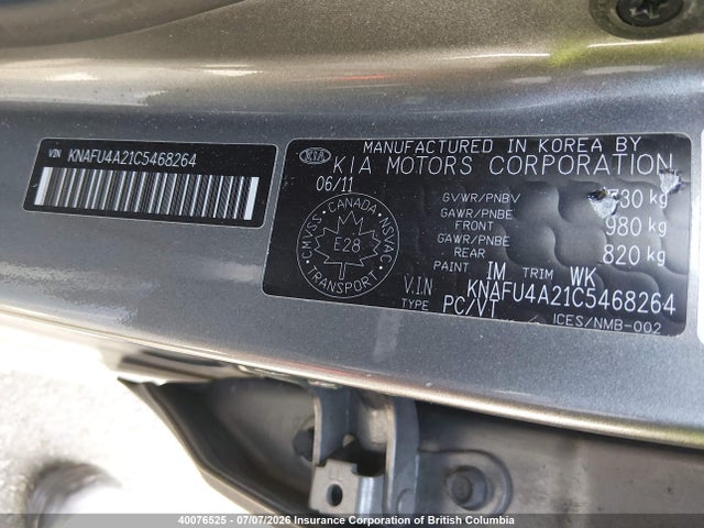 Aukcja sprzedaży 2012 Kia Forte Ex, vin: KNAFU4A21C5468264, numer aukcji: 40076525