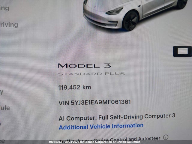 Продажа на аукционе авто 2021 Tesla Model 3, vin: 5YJ3E1EA9MF061361, номер лота: 40084393