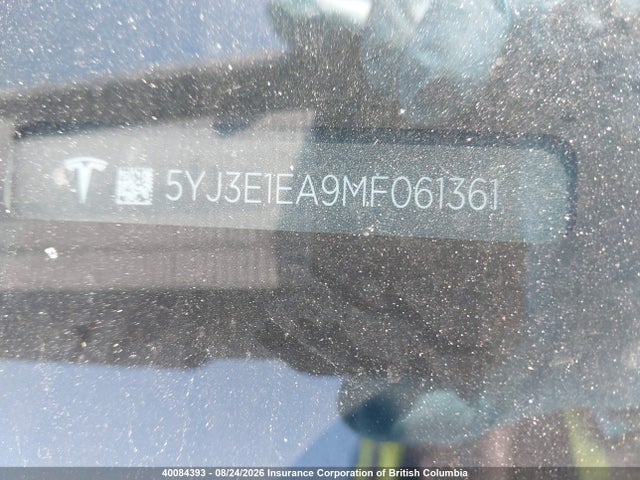 Продажа на аукционе авто 2021 Tesla Model 3, vin: 5YJ3E1EA9MF061361, номер лота: 40084393