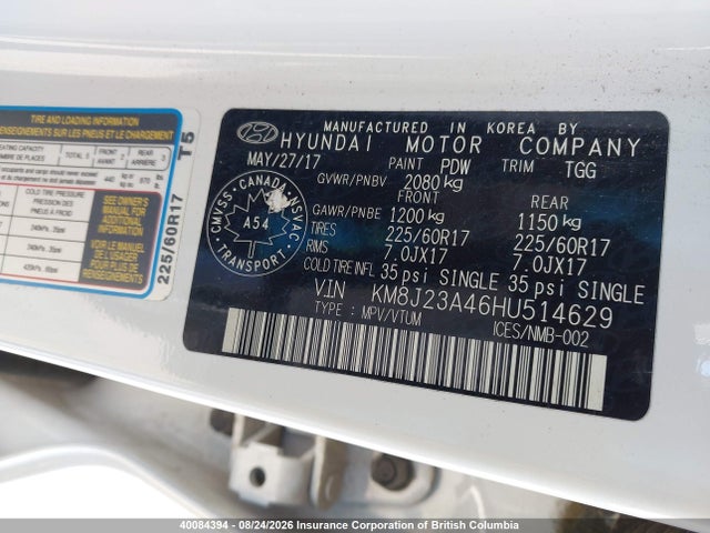 Hyundai TUCSON SE 2017 KM8J23A46HU514629 Image 9