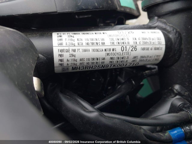 Yamaha Yfz320 A 2026 MH3RH25N9TK001710 Image 10