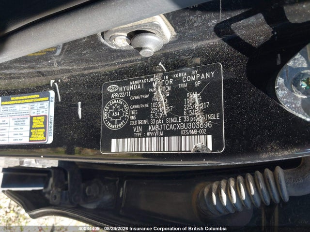 40084409 :رقم المزاد ، KM8JTCACXBU303896 vin ، 2011 Hyundai Tucson Gl/gls مزاد بيع