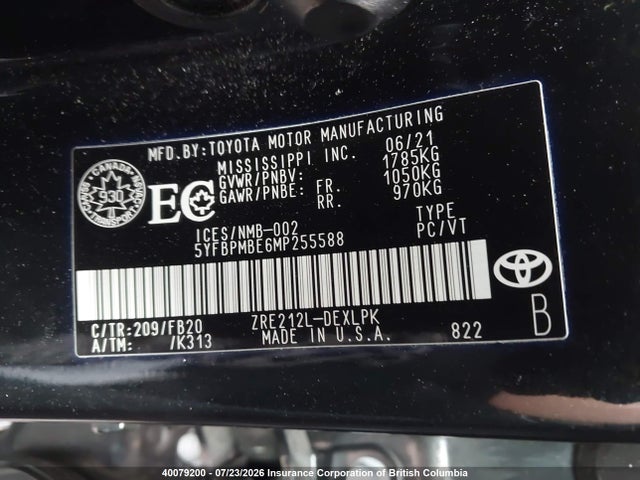 Toyota COROLLA LE 2021 5YFBPMBE6MP255588 Image 19