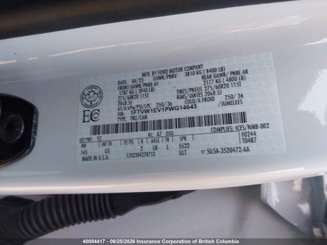 Ford F150 2023 1FTVW1EV1PWG14643 Image 9