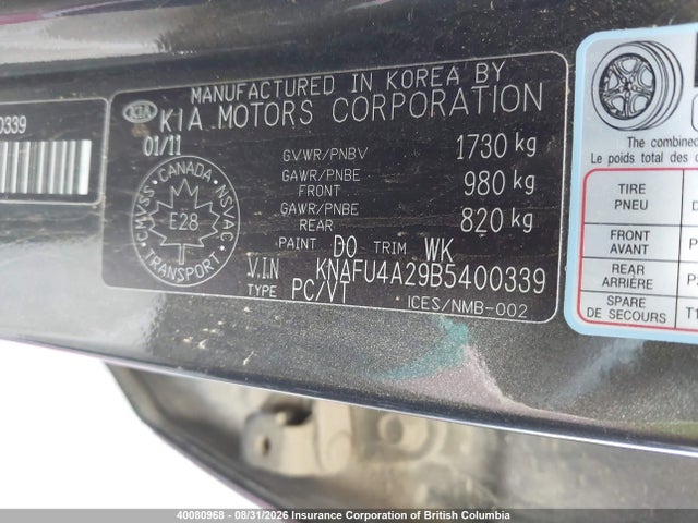 Продаж на аукціоні авто 2011 Kia Forte Ex, vin: KNAFU4A29B5400339, номер лоту: 40080968