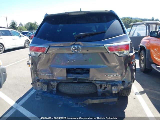 40084429 :رقم المزاد ، 5TDDKRFH7GS314247 vin ، 2016 Toyota Highlander Limited/ltd Platinum مزاد بيع