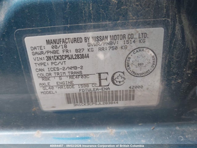 Nissan Micra 2018 3N1CK3CP5JL283844 Image 9