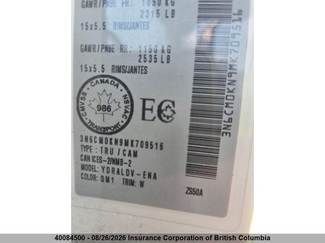 3N6CM0KN9MK709516 Nissan Nv200 2.5s/2.5sv