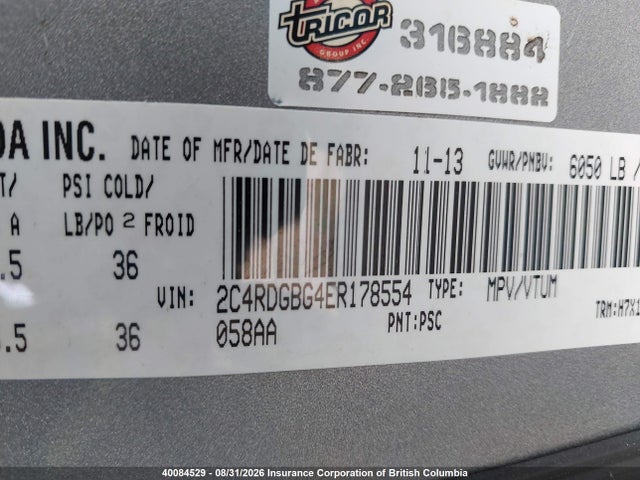 Dodge Grand Caravan Se 2014 2C4RDGBG4ER178554 Image 9