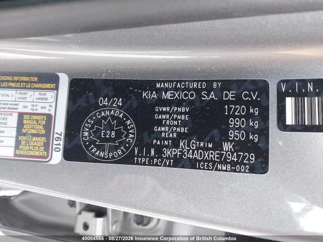 KIA Forte 2024 3KPF34ADXRE794729 Image 9