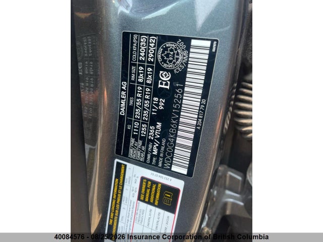 WDC0G4KB6KV152561 Mercedes-Benz Glc 300 4matic