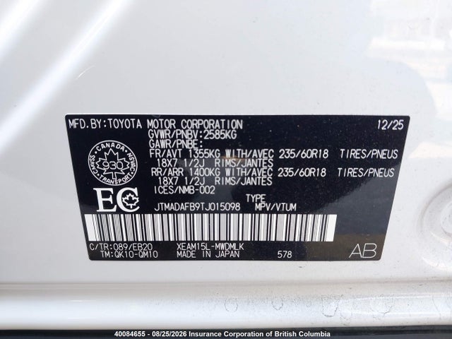 JTMADAFB9TJ015098 Toyota Bz Xle/limited