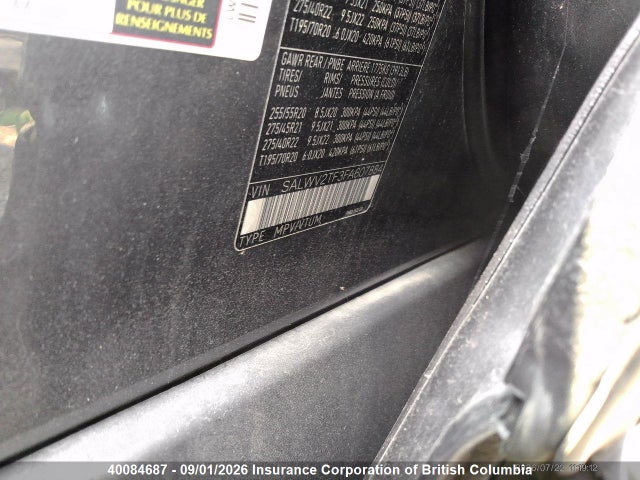 SALWV2TF3FA607884 Land Rover Range Rover Sport Autobiography