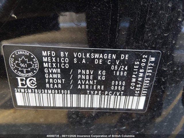 Volkswagen Jetta Comfortline 2024 3VWSM7BU3RM091908 Image 9