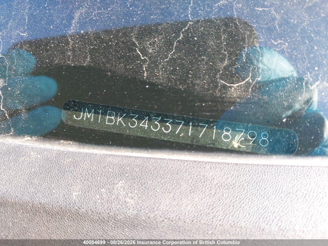 2007 Mazda Mazda3 Gs/gt მანქანა იყიდება აუქციონზე, vin: JM1BK343371718798, აუქციონის ნომერი: 40084699