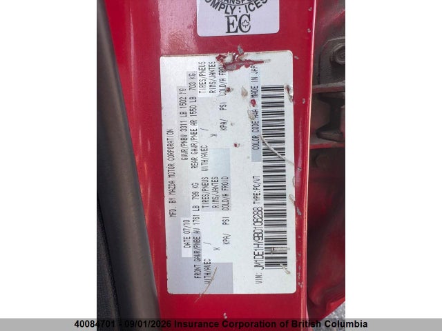 40084701 :رقم المزاد ، JM1DE1HY9B0106288 vin ، 2011 Mazda Mazda2 Gs/gx مزاد بيع