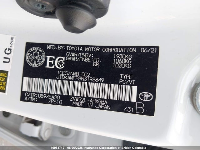 Toyota Prius 2022 JTDKAMFP8N3198849 Image 9