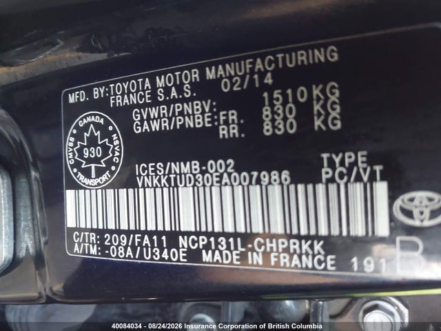 Toyota Yaris 2014 VNKKTUD30EA007986 Image 19