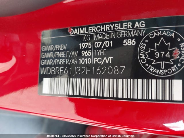 Продажа на аукционе авто 2002 Mercedes-benz C 240, vin: WDBRF61J32F162087, номер лота: 40084761