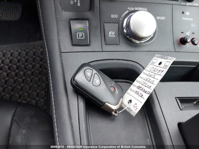 40084810 :رقم المزاد ، JTHKD5BHXD2125089 vin ، 2013 Lexus Ct 200 مزاد بيع