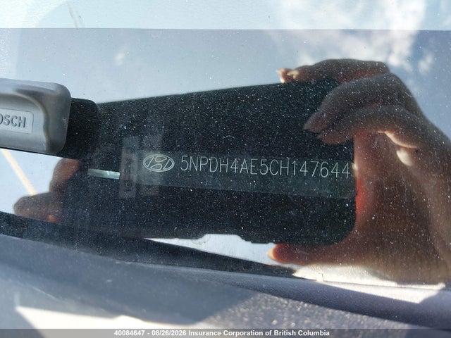 Продаж на аукціоні авто 2012 Hyundai Elantra Gls/limited, vin: 5NPDH4AE5CH147644, номер лоту: 40084647