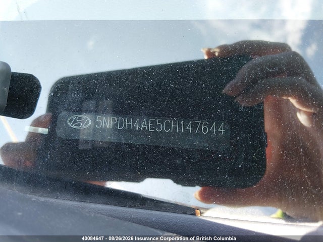 Продаж на аукціоні авто 2012 Hyundai Elantra Gls/limited, vin: 5NPDH4AE5CH147644, номер лоту: 40084647