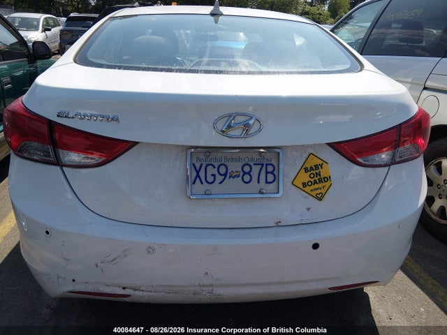 Продаж на аукціоні авто 2012 Hyundai Elantra Gls/limited, vin: 5NPDH4AE5CH147644, номер лоту: 40084647