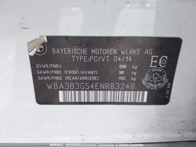 BMW 328I 2014 WBA3B3G54ENR83248 Image 9