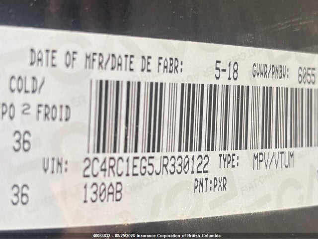 Chrysler Pacifica Touring L Plus 2018 2C4RC1EG5JR330122 Image 10