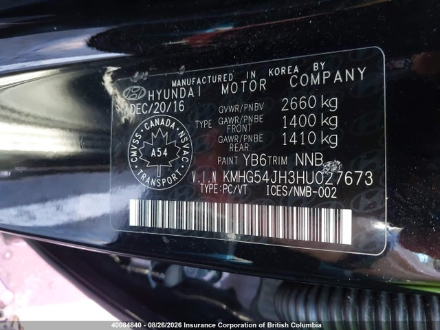 Genesis G90 5.0 Ultimate 2017 KMHG54JH3HU027673 Image 9