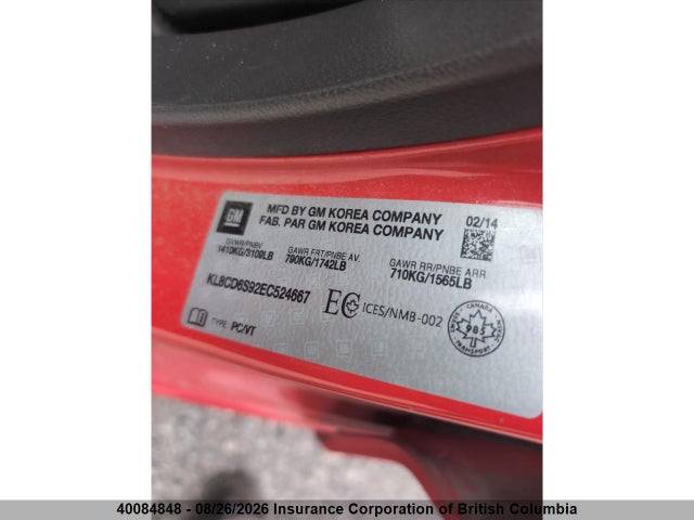 Chevrolet Spark 2014 KL8CD6S92EC524667 Image 12