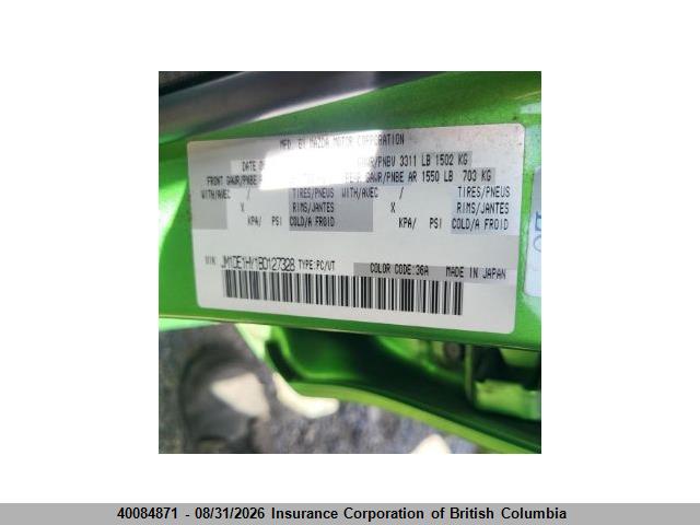 40084871 :رقم المزاد ، JM1DE1HY1B0127328 vin ، 2011 Mazda Mazda2 مزاد بيع