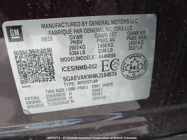 Buick Enclave Essence 2019 5GAEVAKW4KJ164574 Image 9