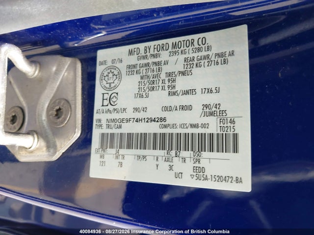 Ford Transit Connect Xlt 2017 NM0GE9F74H1294286 Image 9