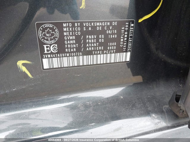 3VW447AU9FM100729 Volkswagen GTI