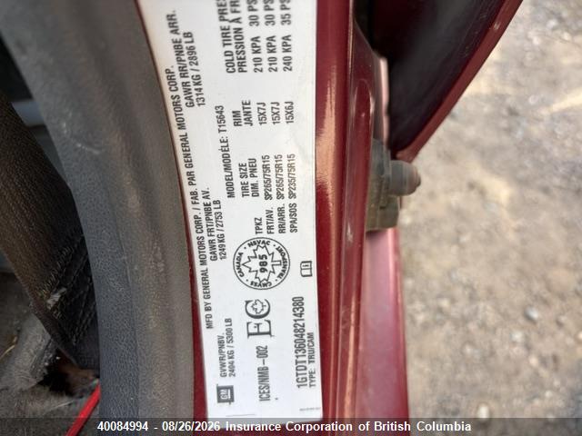 Продажа на аукционе авто 2004 Gmc Canyon Sle, vin: 1GTDT136048214380, номер лота: 40084994